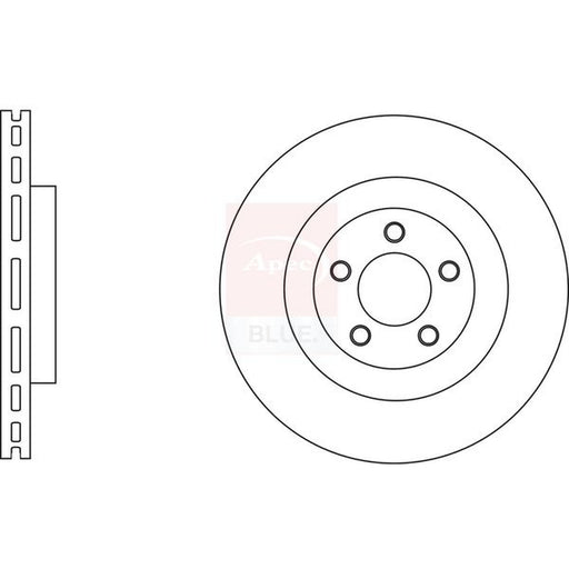 Apec 2 x Vented Brake Discs fits Chrysler 300C 2004-2023 3.0 3.5 5.7