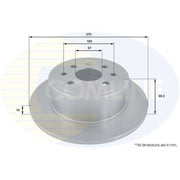 Comline Rear Brake Solid Discs & Pads fits Vauxhall Vectra 2000-2003 1.8