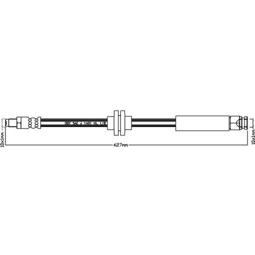 Juratek Brake Hydraulic Hose Line Right JBH1096