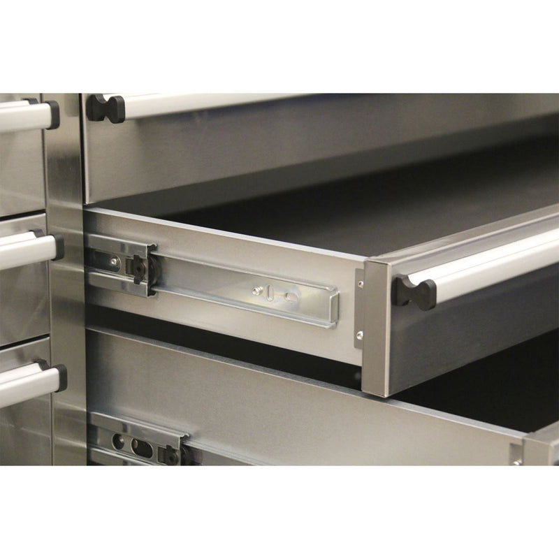 Sealey Mobile Stainless Steel Tool Cabinet 10 Drawer with Backboard & 2 Wall Cup Sealey - Dynamic Drive