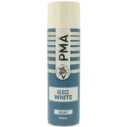 4x AUTOTEK Professional Gloss White 500ml Spray Paint High Coverage Autotek  - Dynamic Drive