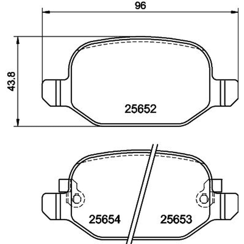 Mintex Front & Rear Pads fits Fiat 500L 2012-2018 0.9 1.3 1.4 1.6