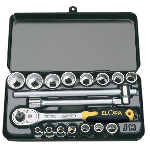 Draper Elora Metric Socket Set, 3/8" Sq. Dr. (18 Piece) 25932 Draper - Dynamic Drive