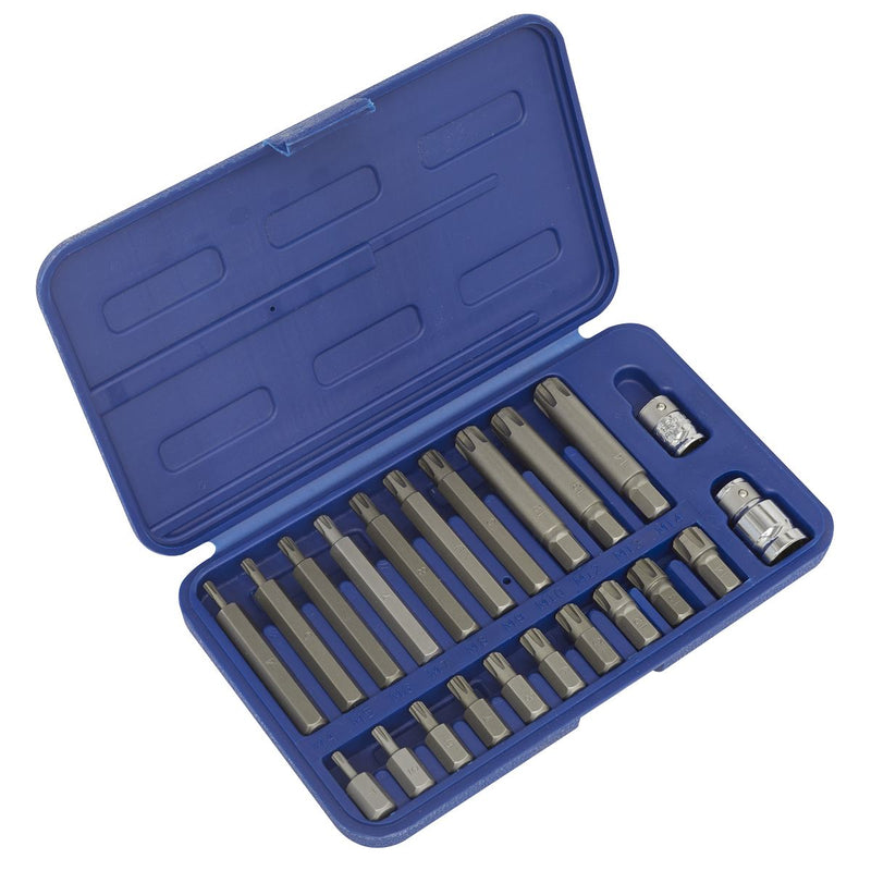 Sealey Ribe Bit Set 22pc 3/8" & 1/2"Sq Drive SX105 Sealey - Dynamic Drive
