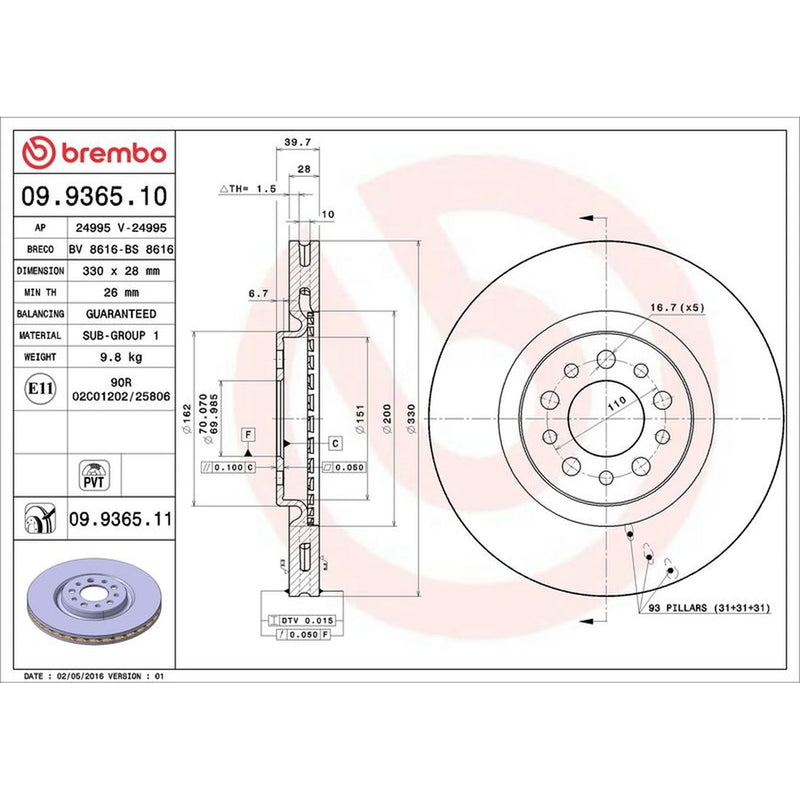 Brembo Front & Rear Brake Discs & Pads fits Alfa Romeo Spider 2009-2011 1.8