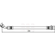 Apec Brake Hydraulic Hose Line Rear Right HOS4004