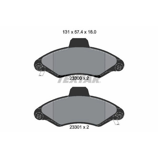 Textar Front Brake Pad Set 2330002