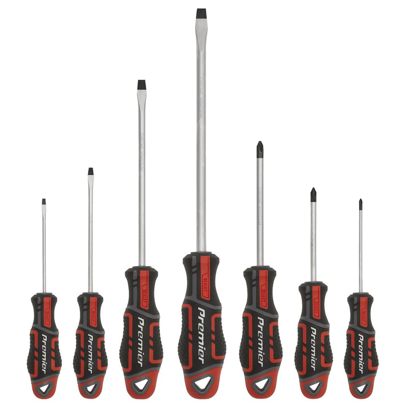 Sealey Premier Premier GripMAX Screwdriver Set 7pc - Red AK4321 Sealey Premier - Dynamic Drive