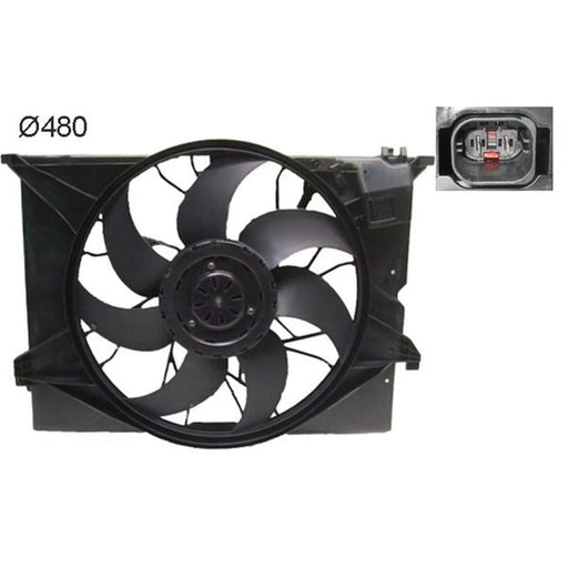 Mahle Engine Cooling Fan fits Mercedes-Benz S-Class 2005-2013