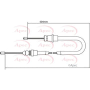 Apec Handbrake Cable Front fits Citroën C8 2002 on 2.0 2.2