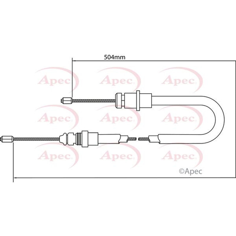 Apec Handbrake Cable Front fits Citroën C8 2002 on 2.0 2.2