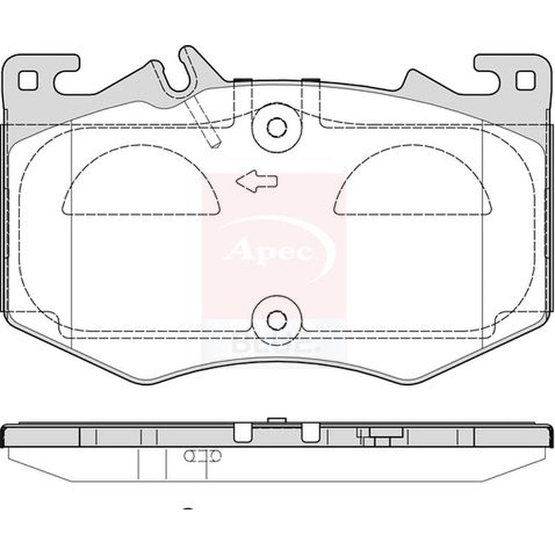 Apec Front Brake Pad Set fits Mercedes-Benz A-Class 2018 on 177.051