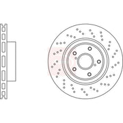 Apec 2 x Perforated/Vented Brake Discs fits Lexus Is II 2007-2013