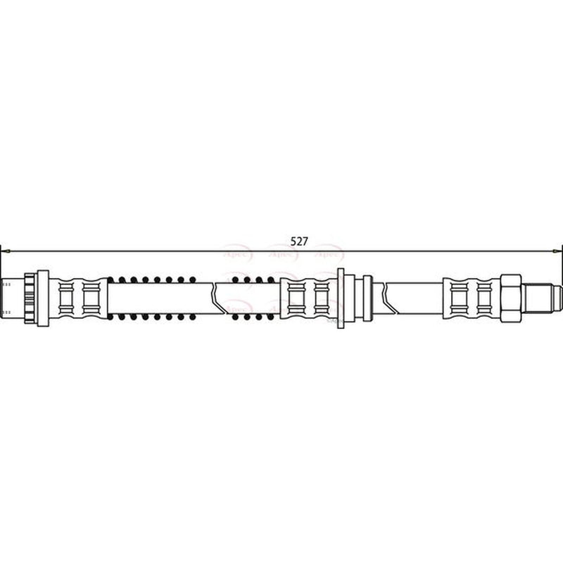 Apec Brake Hydraulic Hose Line Rear fits MG Zt 2001-2005 1.8 2.0