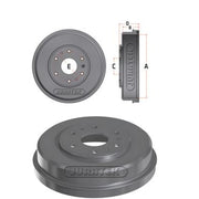 Juratek Brake Drum Assembly Rear JDR062