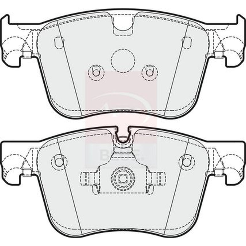 Apec Front Brake Pad Set fits Citroën C4 Grand Picasso II 2013-2014 1.6 2.0