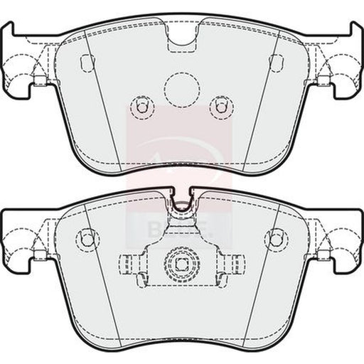 Apec Front Brake Pad Set fits Citroën C4 Grand Picasso II 2013-2014 1.6 2.0