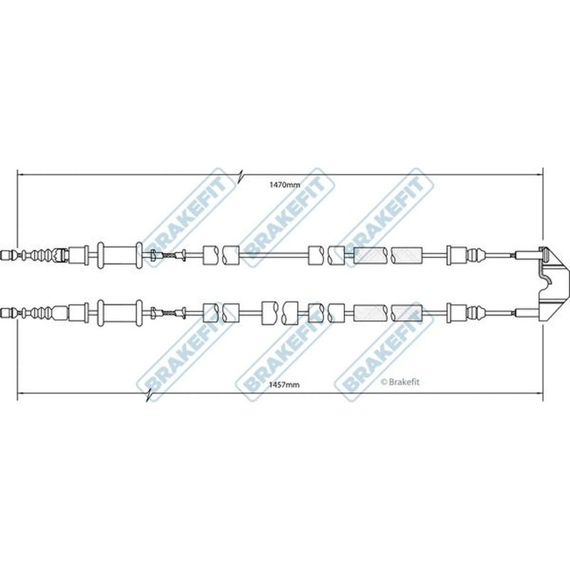 Apec Handbrake Cable Right Rear BBC3472