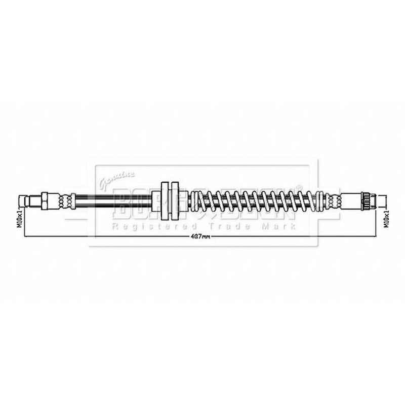 Borg & Beck Brake Hydraulic Hose Line Front Right BBH8869