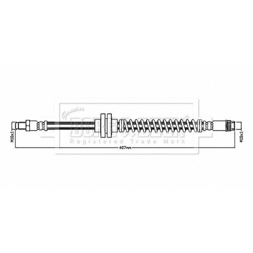 Borg & Beck Brake Hydraulic Hose Line Front Right BBH8869