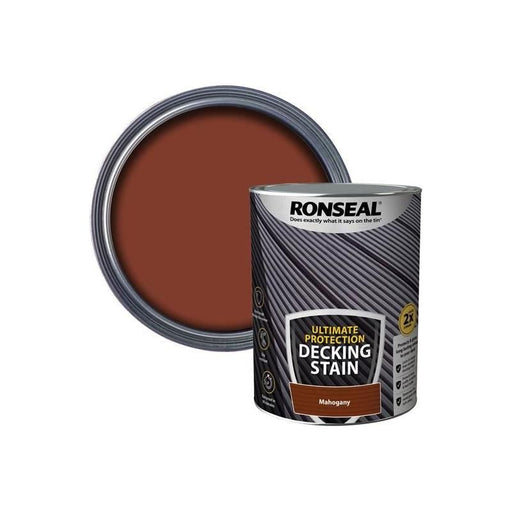 Ronseal Ultimate Protection Decking Stain Rich Mahogany 5 litre Ronseal - NN4 Online