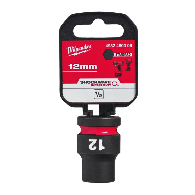 Milwaukee Hex Socket Shw 1/2 Std 12mm-1Pc 4932480306 Milwaukee - Dynamic Drive