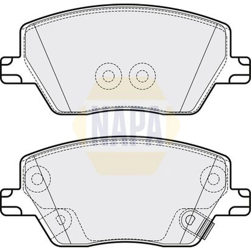 NAPA Front & Rear Pads fits Fiat Tipo 2015-2020 1.3 1.4 1.6