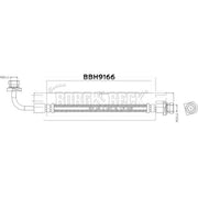 Borg & Beck Brake Hydraulic Hose Line inner BBH9166