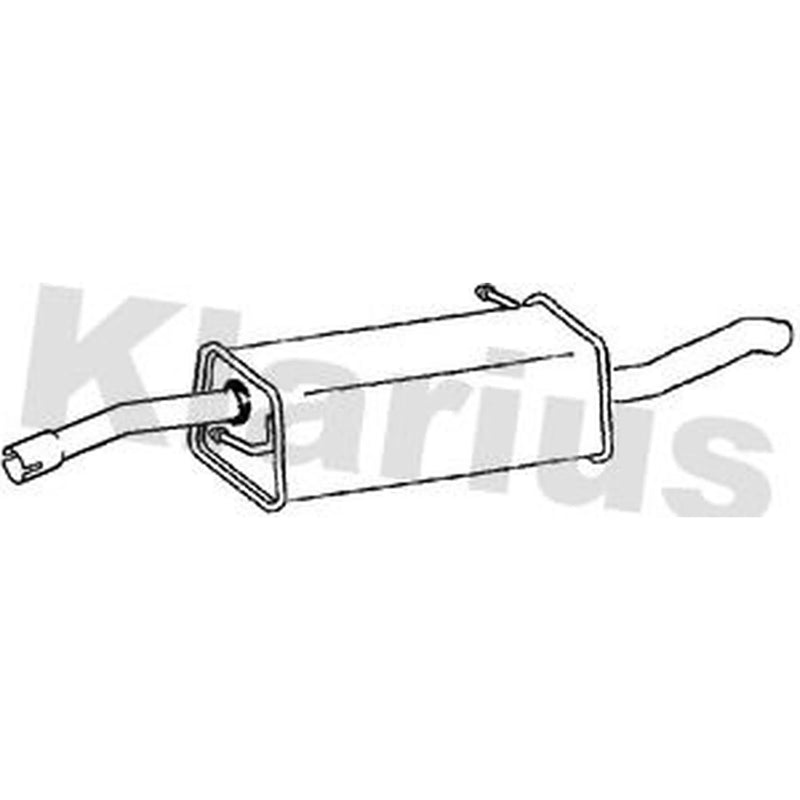 Klarius Box With Tail Pipe Rear fits Ford Fusion 2004-2012 1.6