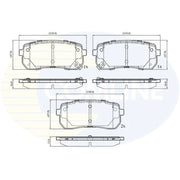 Comline Rear Brake Solid Discs & Pads fits Kia Sorento III 2015-2020 2.2