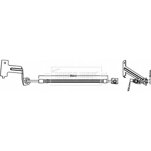 Borg & Beck Brake Hydraulic Hose Line Rear Right BBH8636