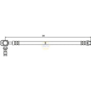 NAPA Brake Hydraulic Hose Line Rear fits Audi A4 B6 2000-2005