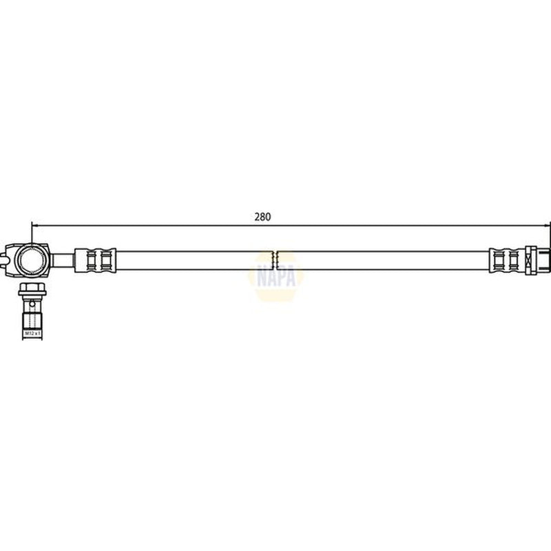 NAPA Brake Hydraulic Hose Line Rear fits Audi A4 B6 2000-2005