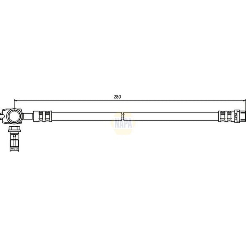 NAPA Brake Hydraulic Hose Line Rear NBH1007