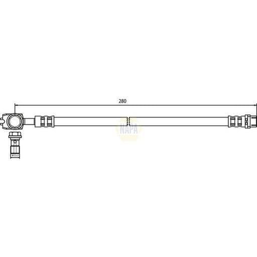 NAPA Brake Hydraulic Hose Line Rear NBH1007