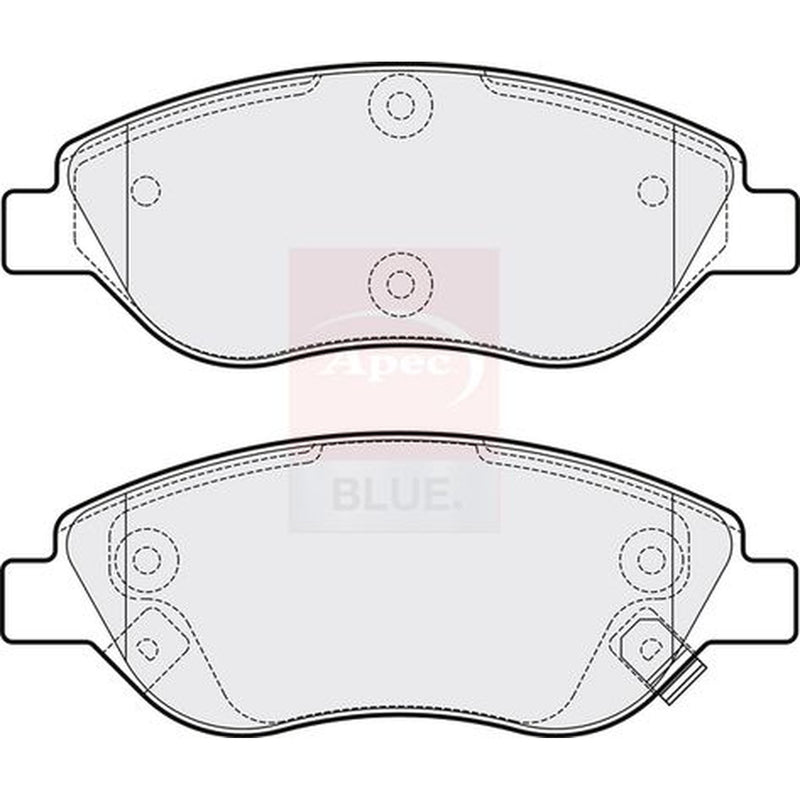 Apec Front Brake Vented Discs & Pads fits Fiat Tipo 2015-2020 1.4 1.6