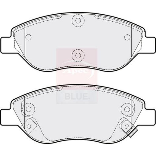 Apec Front Brake Pad Set fits Fiat Tipo 2015-2020 1.4 1.6