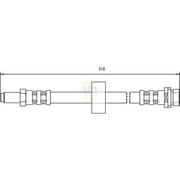 NAPA Brake Hydraulic Hose Line Rear fits Ford Mondeo 2000-2007 1.8 2.0 2.2 3.0