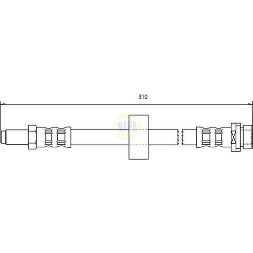 NAPA Brake Hydraulic Hose Line Rear NBH1015
