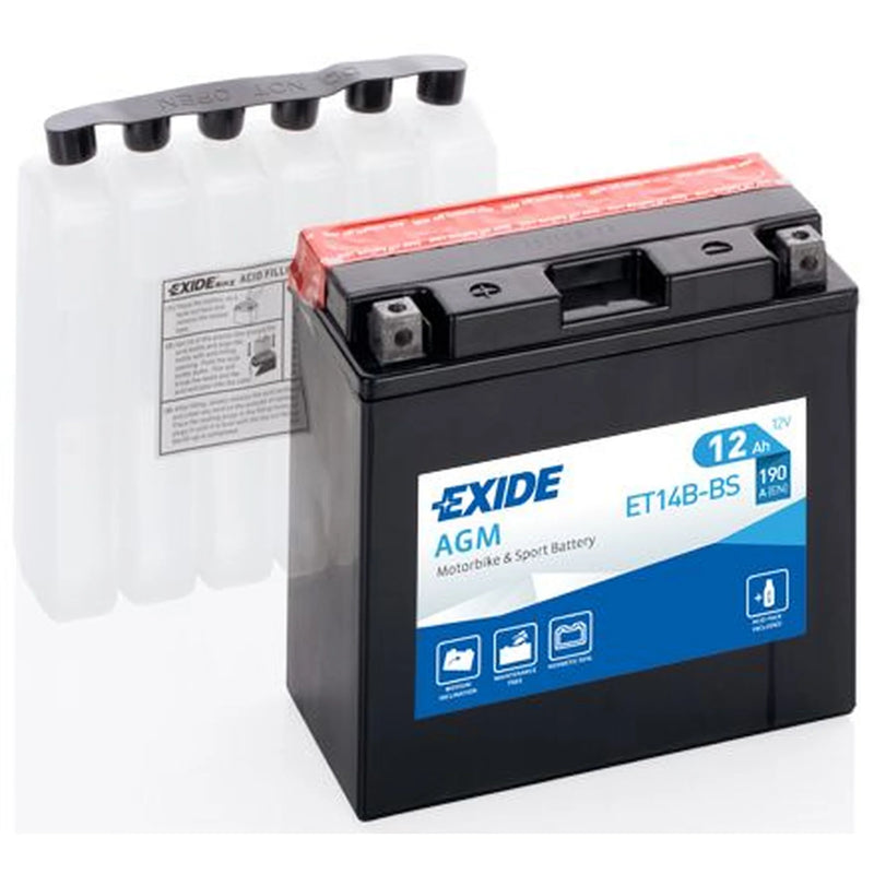 Exide Battery 12V 12Ah 190A ET14B-BS