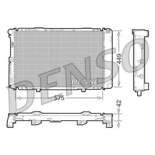 Denso Engine Radiator fits Mercedes-Benz 190 1983-1993 2.0 201.122