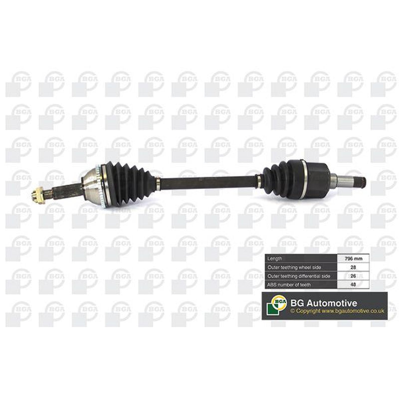BGA CV Drive Shaft Driveshaft Front Left fits Ford Transit 2000-2006 2.0
