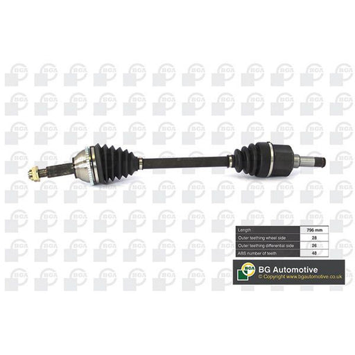 BGA CV Drive Shaft Driveshaft Front Left fits Ford Transit 2000-2006 2.0
