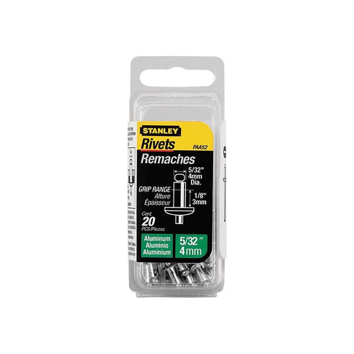Stanley® Hand Tools 1-PAA62 Aluminium Rivets Short 5 x 3mm Pack of 15 STANLEY® Hand Tools - Dynamic Drive