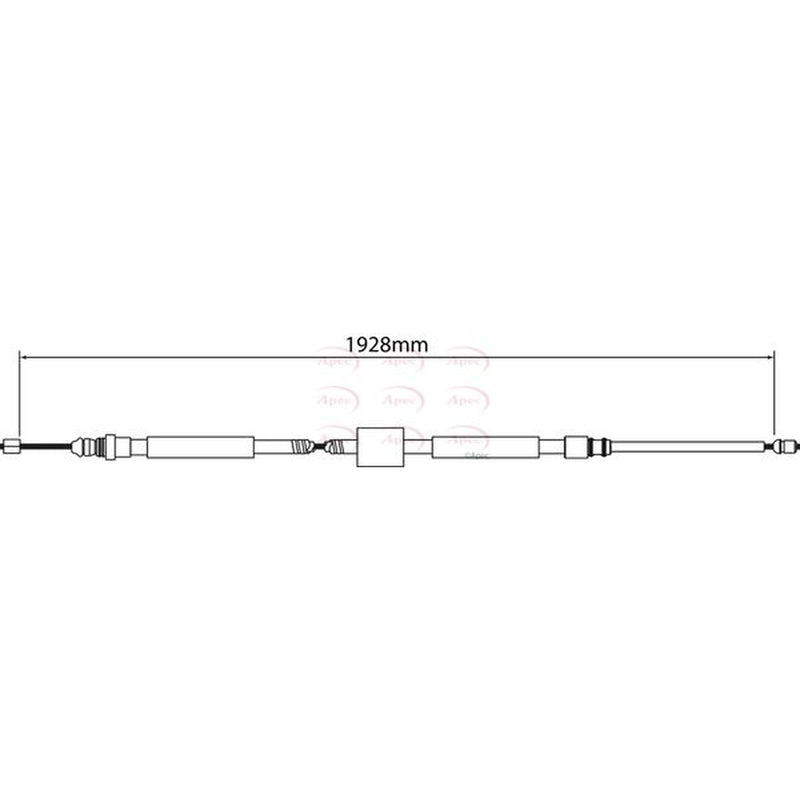 Apec Handbrake Cable Left Rear fits Renault Megane II Coupé-Cabriolet 2003-2009