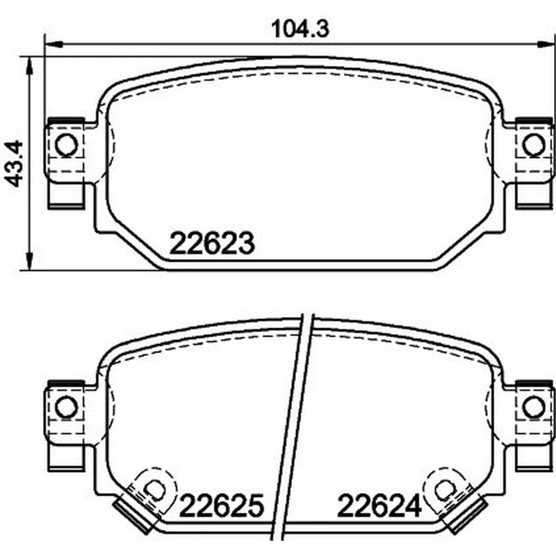 DON Rear Brake Pad Set fits Mazda 3 2013-2019 1.5 1.6 2.0 2.2