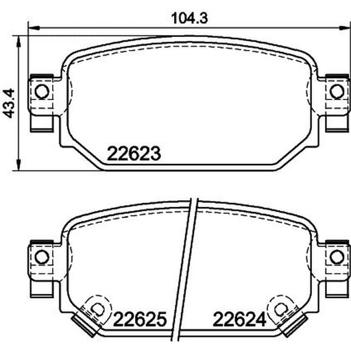 Mintex Rear Brake Pad Set fits Mazda 3 2013-2019 1.5 1.6 2.0 2.2