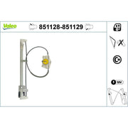 Valeo Electric Window Regulator Lifter Right Rear 851129