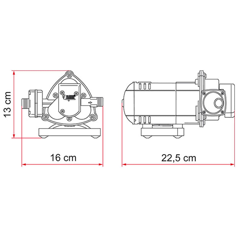 AQUA 8 PUMP 12V 10L 21PSI (01216B01-) Fiamma  - Dynamic Drive