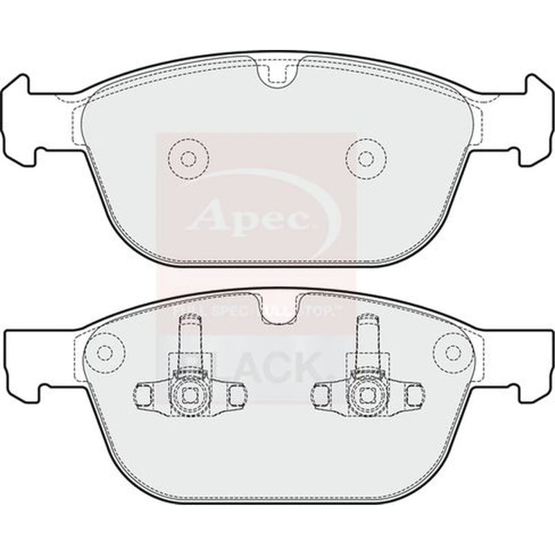 Apec Black Front Brake Pad Set fits Volvo XC60 I 2013-2017